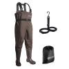 OXYVAN Chest Waders with Boots for Men & Women, Nylon/PVC Lightweight Fishing Wader with Boots Hanger view 1