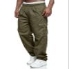 Rela Bota Men's Cargo Pants Relaxed Fit Sport Pants Jogger Sweatpants Drawstring Outdoor Trousers with Pockets Army Green XL view 1