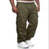 Rela Bota Men's Cargo Pants Relaxed Fit Sport Pants Jogger Sweatpants Drawstring Outdoor Trousers with Pockets Army Green XL view 4