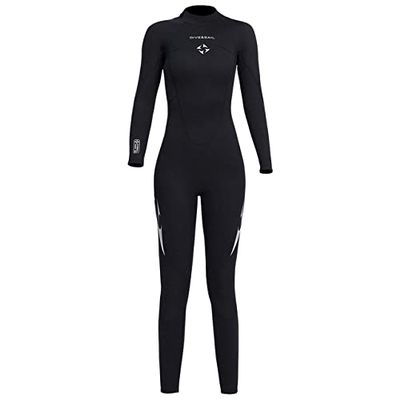 WYYHAA Womens Wetsuit 3mm, Long Sleeve Neoprene Wet Suits Full Length Full Body Diving Suit Back Zip for Surfing Snorkeling Scuba,A,L