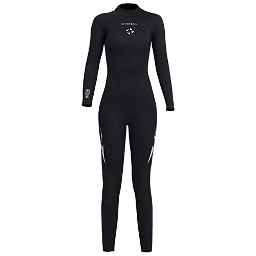 WYYHAA Womens Wetsuit 3mm, Long Sleeve Neoprene Wet Suits Full Length Full Body Diving Suit Back Zip for Surfing Snorkeling Scuba,A,L