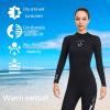 WYYHAA Womens Wetsuit 3mm, Long Sleeve Neoprene Wet Suits Full Length Full Body Diving Suit Back Zip for Surfing Snorkeling Scuba,A,L view 4