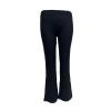 KKmeter Girls Boys' Classic Loose Boot Cut Pants Loose Jazz Latin Ballroom Salsa Yoga Tango Modern Dance Trousers Dancewear (Black, 8-10) view 1