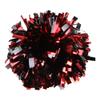 Metallic Cheerleader Cheerleading Pom Poms 6 inch 1 Pair 2 Pieces (Red/Black) view 1