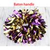 Metallic Cheerleader Cheerleading Pom Poms 6 inch 1 Pair 2 Pieces (Red/Black) view 3