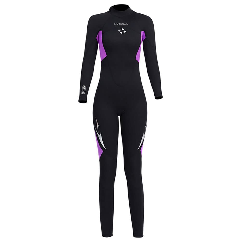 WYYHAA Womens Wetsuit 3mm, Long Sleeve Neoprene Wet Suits Full Length Full Body Diving Suit Back Zip for Surfing Snorkeling Scuba,B,3XL