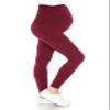 Leggings Depot Women's Maternity Leggings Over The Belly Pregnancy Casual Yoga Tights (Burgundy, X-Large) view 1