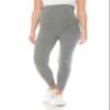 Leggings Depot Women's Maternity Leggings Over The Belly Pregnancy Casual Yoga Tights (Heather Grey, X-Large) view 2