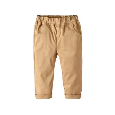 ACSUSS Toddler Baby Boy Pull On Cargo Pants Overall Chino Trousers Athletic Jogger Sweatpants Khaki 4-5 Years