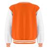 JanJean Kids Boys Varsity Jacket Letterman Jacket Baseball Jacket Long Sleeve Button Down Casual Outwear School Wear Orange 7-8 Years view 2
