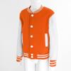 JanJean Kids Boys Varsity Jacket Letterman Jacket Baseball Jacket Long Sleeve Button Down Casual Outwear School Wear Orange 7-8 Years view 3