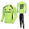 LAIFU Custom Training Top Personalized Soccer Jersey Long Sleeve with Name Team Number Logo (Green) view 1