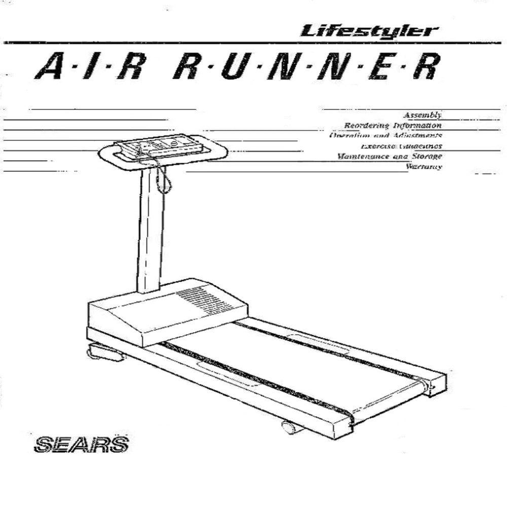 Owner Manual 046083 Works W Life Styler 831.296460 831.296461 831.296462 Treadmill