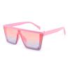 FEISEDY Kids Sunglasses, Flat Top Shield Square Sunglasses with Rimless Fashion Shades for Age 1-7, B4061