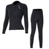 2MM Neoprene Two Piece Wetsuit, Neoprene Surfing Bodyboarding Diving Suit for Men Women Snorkeling Scuba Diving,Women,S view 1