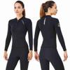 2MM Neoprene Two Piece Wetsuit, Neoprene Surfing Bodyboarding Diving Suit for Men Women Snorkeling Scuba Diving,Women,S view 4