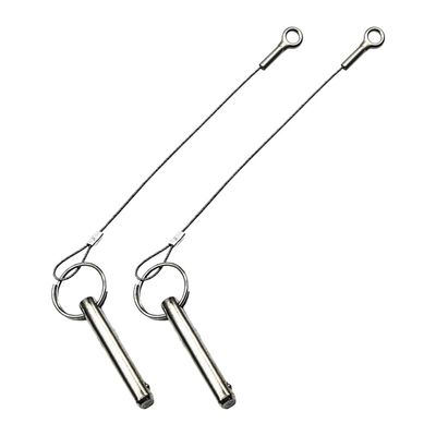 MARINE CITY Bimini Top Quick Disconnect Release Pin with Cable Grip, 304 Grade Stainless Steel, for Boats, Marines, Ships, Yachts, Deck Hinges, Uses in Marine Applications (Pack of 2)