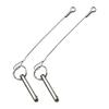 MARINE CITY Bimini Top Quick Disconnect Release Pin with Cable Grip, 304 Grade Stainless Steel, for Boats, Marines, Ships, Yachts, Deck Hinges, Uses in Marine Applications (Pack of 2) view 1