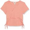 Speechless Girls' Faux Wrap Short Sleeve Tee, Coral, Large view 1