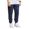 ANUFER Mens Plus Size Loose Fit Cotton Tapered Sweatpants Plain Casual Trousers Navy 6XL view 4