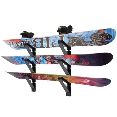 Poskad Snowboard Wall Mount Rack,Adjustable Storage Layers Space Saving Design,Home and Garage SKi Board Storage. (3 Set)