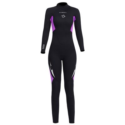 WYYHAA Womens Wetsuit 3mm, Long Sleeve Neoprene Wet Suits Full Length Full Body Diving Suit Back Zip for Surfing Snorkeling Scuba,B,XXL