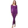 HEROBIKER Women's Thermal Underwear Set Ultra Soft Top & Bottom Base Layer Long Johns Winer Warm with Fleece Lined Purple X-Small view 1