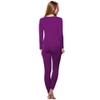 HEROBIKER Women's Thermal Underwear Set Ultra Soft Top & Bottom Base Layer Long Johns Winer Warm with Fleece Lined Purple X-Small view 2
