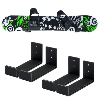 Poskad Snowboard Wall Rack,Ski Wall Mount Display, Home and Garage Snowboard Storage,Solid Aluminum Shelf Brackets. (2-Set)