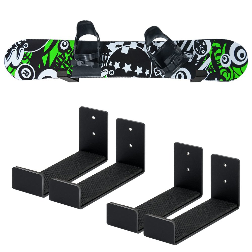Poskad Snowboard Wall Rack,Ski Wall Mount Display, Home and Garage Snowboard Storage,Solid Aluminum Shelf Brackets. (2-Set)