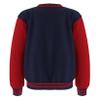 JanJean Kids Boys Varsity Jacket Letterman Jacket Baseball Jacket Long Sleeve Button Down Casual Outwear School Wear Navy Blue 7-8 Years view 2