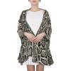 Snake Skin Brown Black Animal Skin Texture Woman Long Silk Scarf Soft Head Wrap Silk Shawl stole view 3