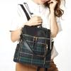 Mn&Sue Plaid Backpack Purse for Women Fashion Casual Daypack Dual-use Travel Shoulder Bag Nylon Rucksack (Green Plaid) One_Size view 2