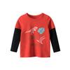 Boys Casual Long Sleeve Crew Neck Cotton Dinosaur Printed Tops T-Shirts 3 Packs Set 1-7T (3Pack-1#,5-6Years) view 2