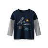 Boys Casual Long Sleeve Crew Neck Cotton Dinosaur Printed Tops T-Shirts 3 Packs Set 1-7T (3Pack-1#,5-6Years) view 3