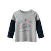 Boys Casual Long Sleeve Crew Neck Cotton Dinosaur Printed Tops T-Shirts 3 Packs Set 1-7T (3Pack-1#,3-4Years) view 4