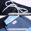 ELETOP Men's Swim Trunks Quick Dry Bathing Suit Swimming Board Shorts Mesh Lining Beach Swimwear Stripe Blue XL view 4