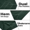 TACVASEN Men's Long Sleeve Polo Shirts Quick Dry Tactical Golf Collared Lightweight Work Breathable Moisture Wicking Outdoor Dark Green S view 4