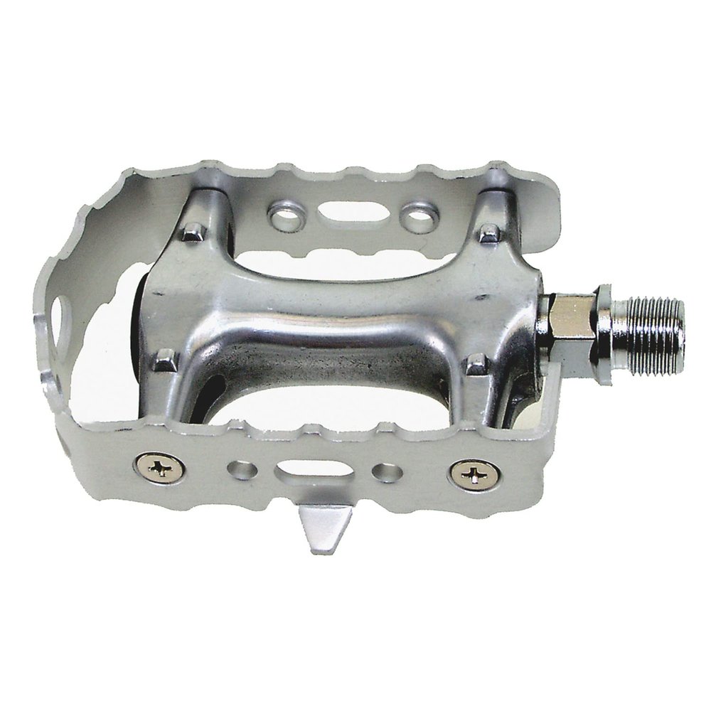 M-Wave Unisex_Adult Steady A4 Bicycle Pedals, Silver, 64 x 94 mm