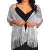 Aukmla Shawls and Wraps for Evening Dresses with Crystal Buckle Weddings Accessories for Bride and Bridesmaids (A-Silver) view 1
