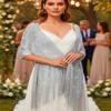 Aukmla Shawls and Wraps for Evening Dresses with Crystal Buckle Weddings Accessories for Bride and Bridesmaids (A-Silver) view 4