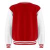 winying Kids Boys Girls Varsity Baseball Cotton Jacket Long Sleeve Banded Collar Jacket Varsity Letterman Coat Red&Grey 5-6 Years view 2