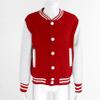 winying Kids Boys Girls Varsity Baseball Cotton Jacket Long Sleeve Banded Collar Jacket Varsity Letterman Coat Red&Grey 5-6 Years view 3
