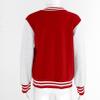 winying Kids Boys Girls Varsity Baseball Cotton Jacket Long Sleeve Banded Collar Jacket Varsity Letterman Coat Red&Grey 5-6 Years view 4