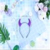 Bonnie Z. Leonardo Glitter Purple Padded Devil Horns Headband view 2