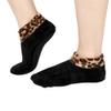 XGOPTS Womens Non Slip Grip Socks Leopard Print Soft Cozy Thick House Indoor Boot Sock Shoes Winter Thermal Fleece Slipper Socks view 2