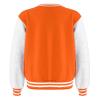 winying Kids Boys Girls Varsity Baseball Cotton Jacket Long Sleeve Banded Collar Jacket Varsity Letterman Coat Orange 7-8 Years view 2
