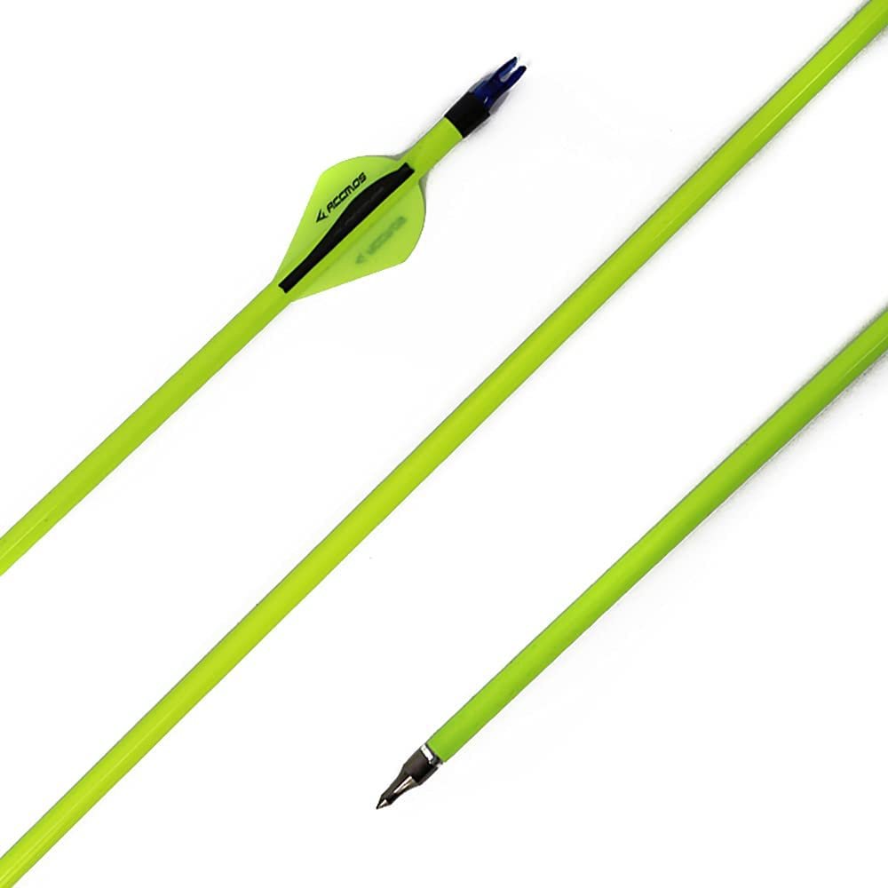 500 Spine Arrow 25 Inch Arrow Target Practice Arrow Hunting Arrow Carbon Arrows Compound Bow Recurve Bow Adult Youth Archery Indoor Outdoor Shooting Field Tip 24pc