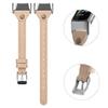Leather Watch Bands for Fitbit Charge 5,Women Men Sport Leather Watch Strap Replacement Wristband Adjustable 5.5-8.0 inch Wrist Compatible for Fitbit Charge 5 - Apricot view 3
