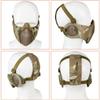 Aoutacc Half Face Airsoft Mesh Mask and Cap Set,Foldable Mesh Mask with Ear Protection for Airsoft Paintball BB Gun with Adjustable Baseball Cap (MC02) view 3